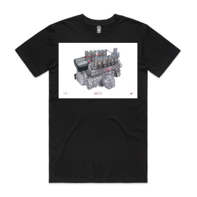 Lamborghini Miura V12 Hand drawn designer T-shirt Thumbnail