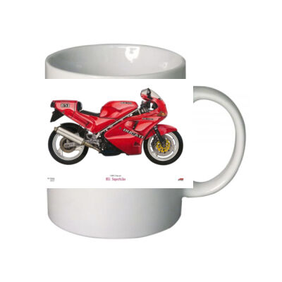 1989 Ducati Superbike. hand drawn designer mug Thumbnail