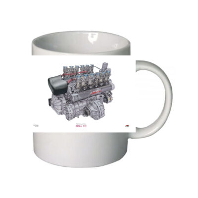 1966 Lamborghini Miura 3929 cc V12, hand drawn designer mug Thumbnail