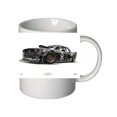 1965 Mustang Ken Block Hoonigan. hand drawn designer mug Thumbnail